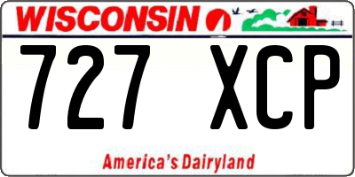 WI license plate 727XCP