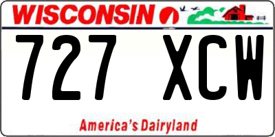 WI license plate 727XCW