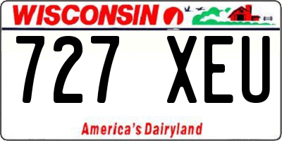 WI license plate 727XEU