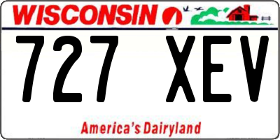 WI license plate 727XEV