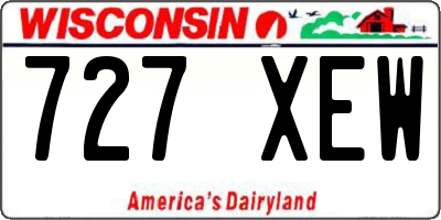 WI license plate 727XEW