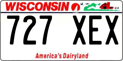 WI license plate 727XEX
