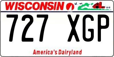 WI license plate 727XGP