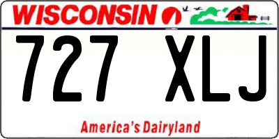 WI license plate 727XLJ