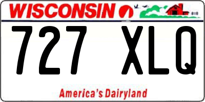 WI license plate 727XLQ