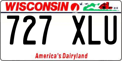 WI license plate 727XLU