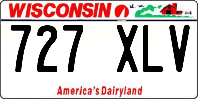 WI license plate 727XLV