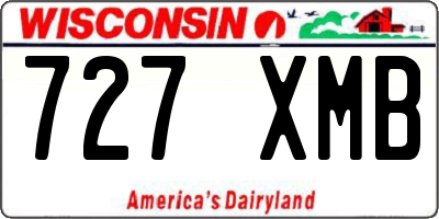 WI license plate 727XMB
