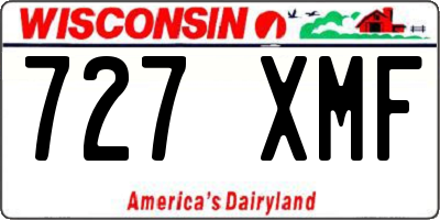 WI license plate 727XMF