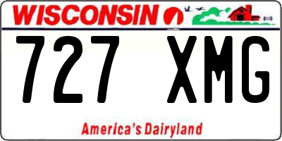 WI license plate 727XMG