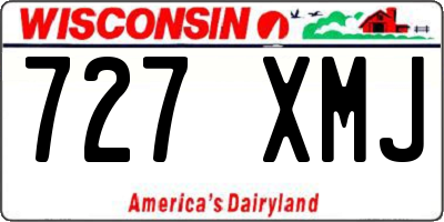 WI license plate 727XMJ