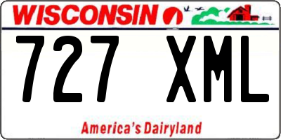 WI license plate 727XML