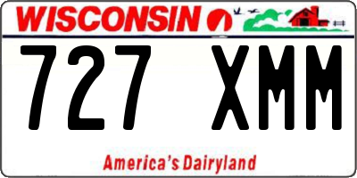 WI license plate 727XMM