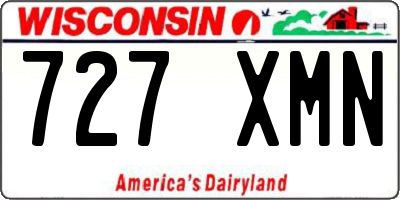 WI license plate 727XMN