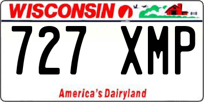 WI license plate 727XMP