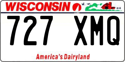 WI license plate 727XMQ