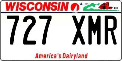 WI license plate 727XMR