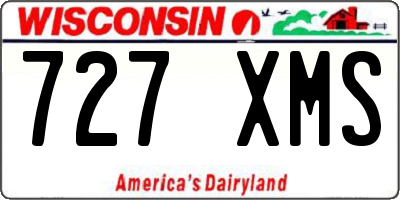 WI license plate 727XMS