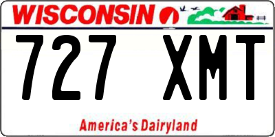 WI license plate 727XMT