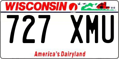 WI license plate 727XMU