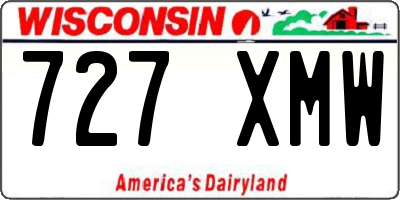 WI license plate 727XMW