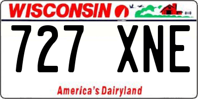 WI license plate 727XNE