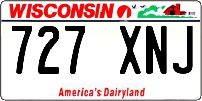 WI license plate 727XNJ