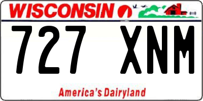 WI license plate 727XNM