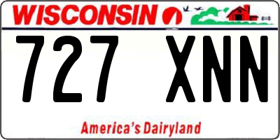 WI license plate 727XNN