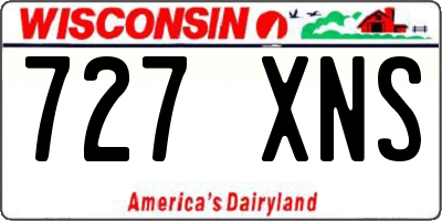 WI license plate 727XNS