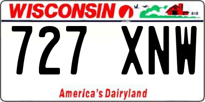 WI license plate 727XNW