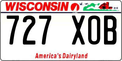 WI license plate 727XOB