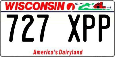 WI license plate 727XPP