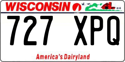 WI license plate 727XPQ