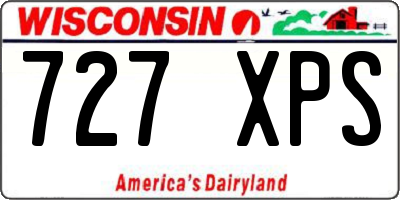 WI license plate 727XPS