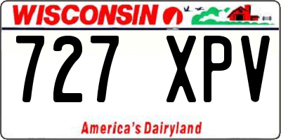 WI license plate 727XPV