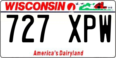 WI license plate 727XPW