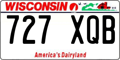 WI license plate 727XQB