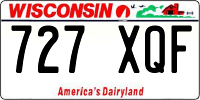 WI license plate 727XQF