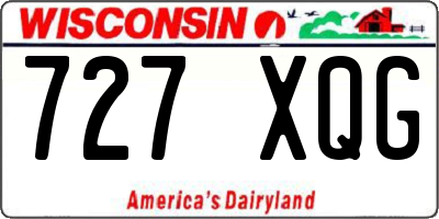 WI license plate 727XQG