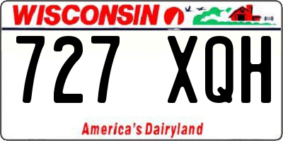 WI license plate 727XQH