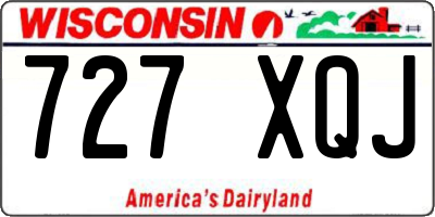 WI license plate 727XQJ