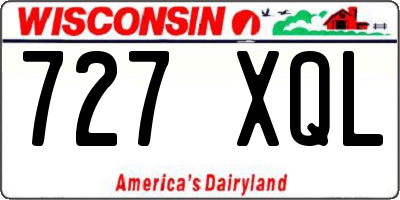 WI license plate 727XQL