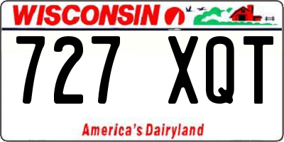 WI license plate 727XQT