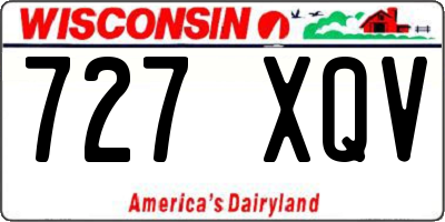 WI license plate 727XQV