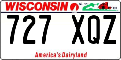WI license plate 727XQZ
