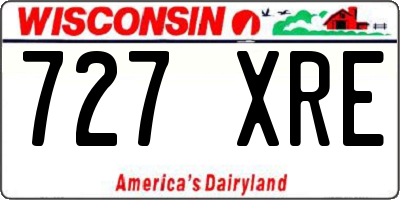 WI license plate 727XRE