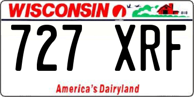 WI license plate 727XRF