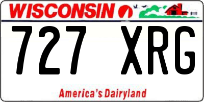 WI license plate 727XRG
