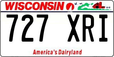 WI license plate 727XRI